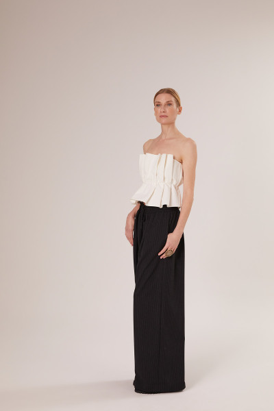 Sosue Pleat Top White Bis zu 60% Rabatt