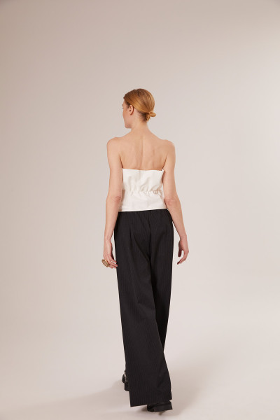 Sosue Pleat Top White Bis zu 60% Rabatt