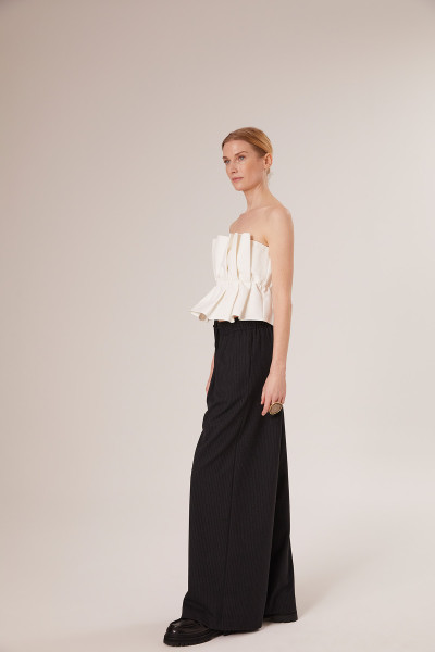 Sosue Pleat Top White Bis zu 60% Rabatt