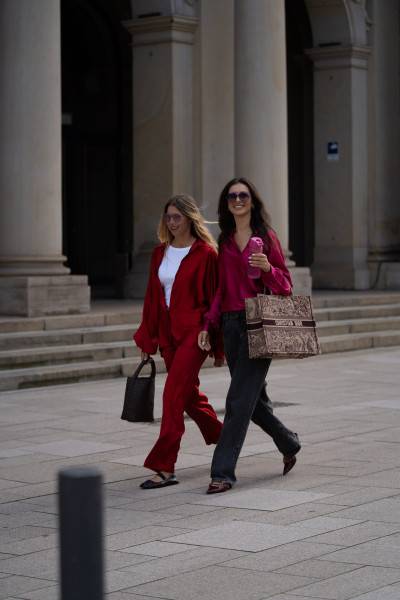 Sosue Pants Satin Shiny Red Riesige Rabatte