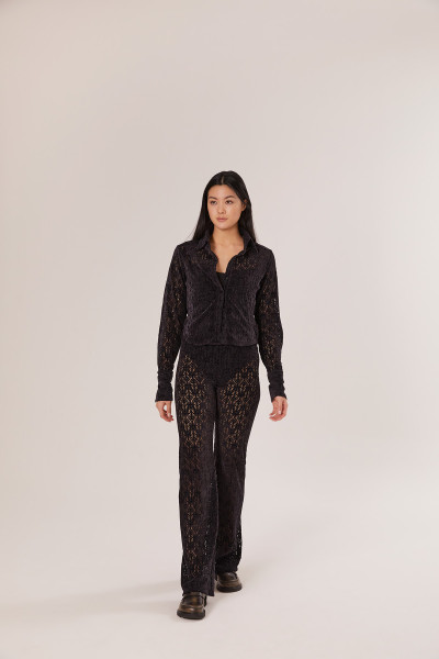 Sosue Lace Pants Black 50% Rabatt mit kostenlosem Versand