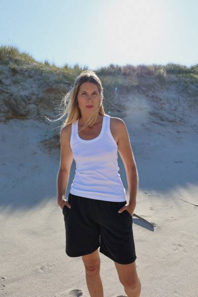 Sosue Tank Top Rip White Günstiger Verkauf