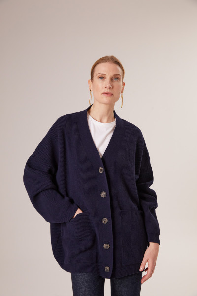 Sosue Rip Cardigan darkblue Günstig kaufen
