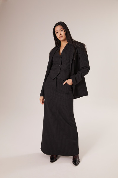 Sosue Pinstripe Blazer Black Versandkostenfrei