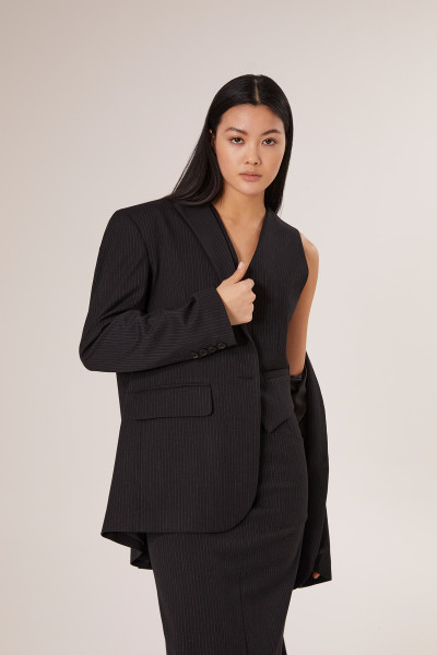 Sosue Pinstripe Blazer Black Versandkostenfrei