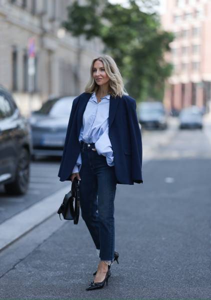 Sosue Blazer Karoline Navy Begrenztes Angebot