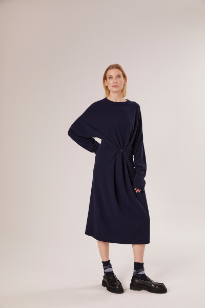 Sosue Wrap Dress Dark Blue Online Outlet