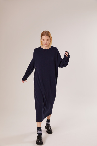 Sosue Wrap Dress Dark Blue Online Outlet