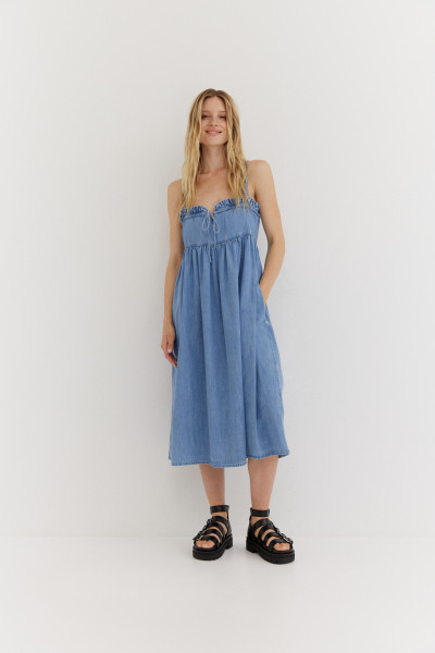 Sosue Dress Laura Denim Blitzangebot