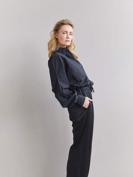 Sosue Bluse Antonia Short Draw String Black Zeitbegrenzte Promotion