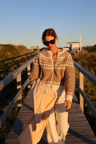 Sosue Jacket Norweger Vintage Beige Im Verkauf