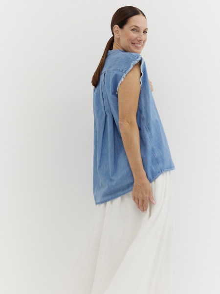 Sosue Bluse Barcelona Denim Schlussverkauf