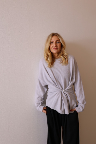 Sosue Wrap Pullover Light Grey Jubiläumsangebot