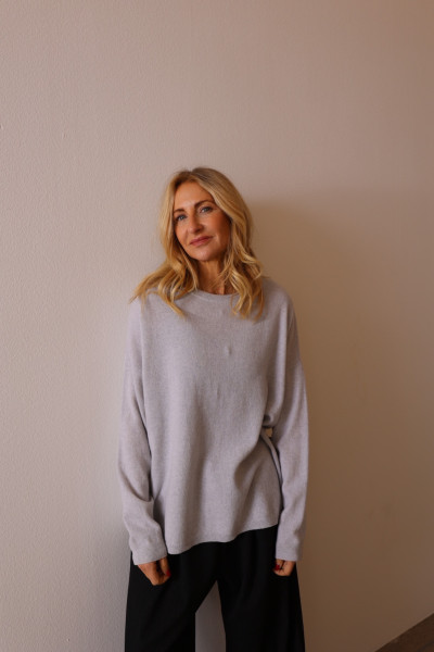 Sosue Wrap Pullover Light Grey Jubiläumsangebot