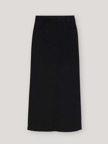 Sosue Pinstripe Skirt Black Räumungsverkauf