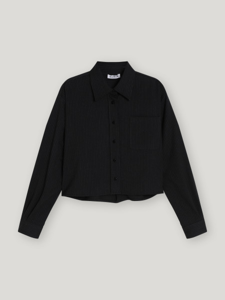 Sosue Pinstripe Blouse Black VIP-Rabatte