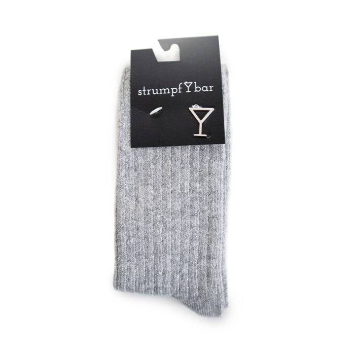 Strumpfbar Winter Sprizz graumelange-silber Letzter Tag