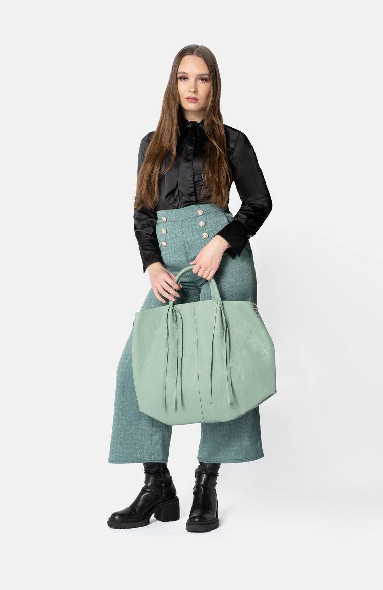 Stuff Maker Leder Shopper in Mint Preisnachlass