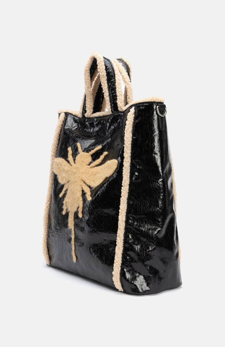 Stuff Maker Bienen Shopper in Schwarz Top Angebot